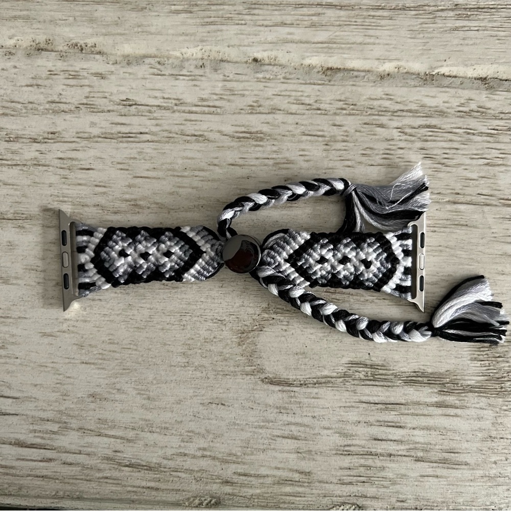 Black and White Braided Bracelet